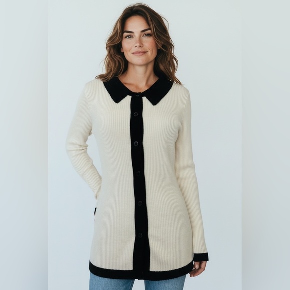 White House Black Market Sweaters - White House Black Market Ribbed Cardigan